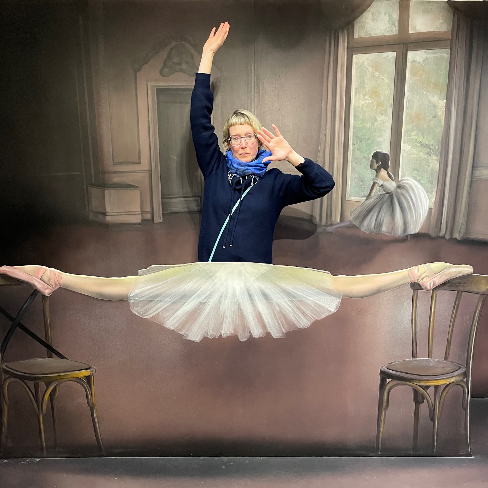 Mänguline portree Ingest baleriini poosis