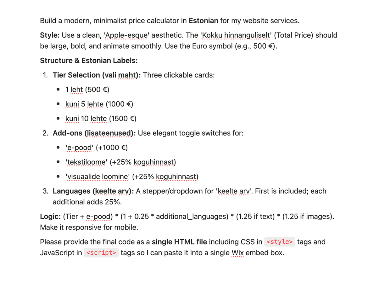 Lõplik Gemini prompt Cursori jaoks